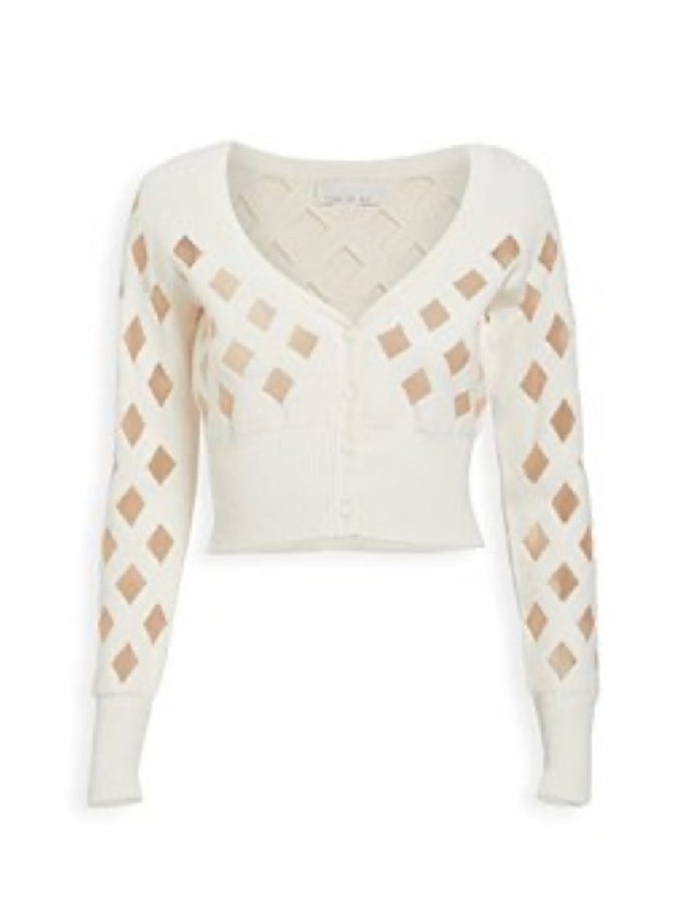 Fleur Du Mal Diamond Crop Cardigan